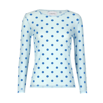 Liberté - Mesh Ls Tshirt - Light Blue Dot